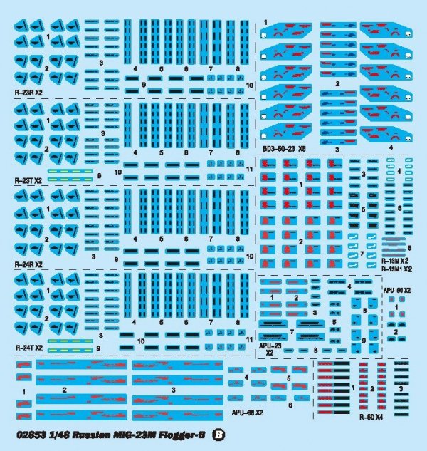 Trumpeter 02853 Russian MiG-23M Flogger-B (1:48)