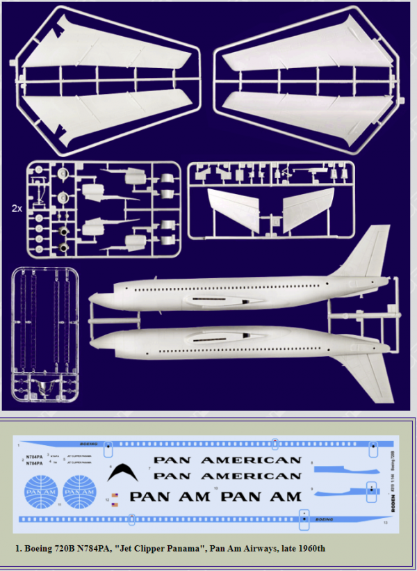 Roden 319 Boeing 720B Pan American 1/144
