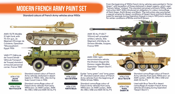 Hataka HTK-CS25 Modern French Army paint set 6x17ml