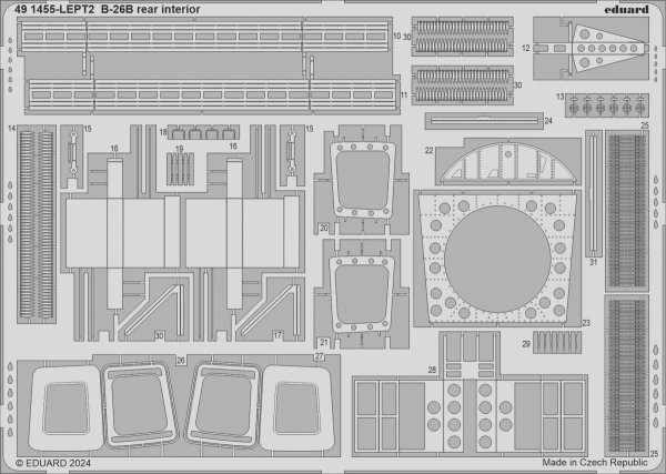 Eduard 491455 B-26B rear interior ICM 1/48