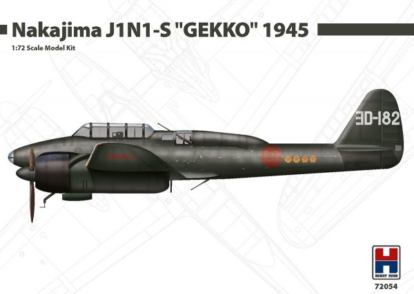 Hobby 2000 72054 Nakajima J1N1-S &quot;GEKKO&quot; 1945 ( FUJIMI + CARTOGRAF ) 1/72