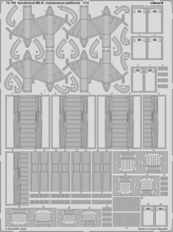 Eduard 72709 Sunderland Mk. III maintenance platforms 1/72 SPECIAL HOBBY