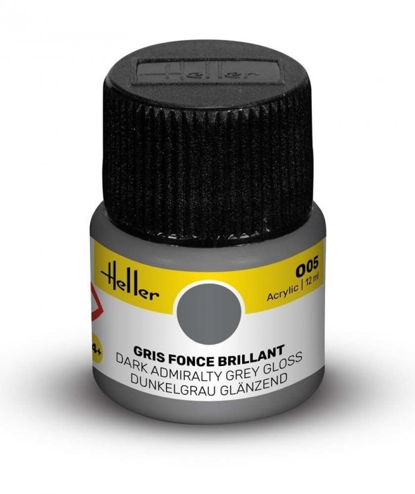 Heller 9005 005 Dark Admiralty Grey - Gloss 12ml