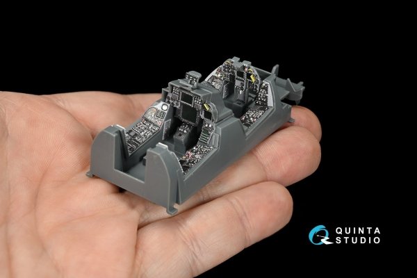 Quinta Studio QD48074 F-14D 3D-Printed &amp; coloured Interior on decal paper (for AMK kit) 1/48
