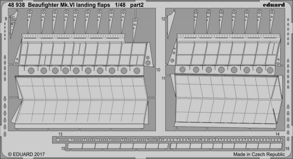 Eduard 48938 Beaufighter Mk. VI landing flaps TAMIYA 1/48