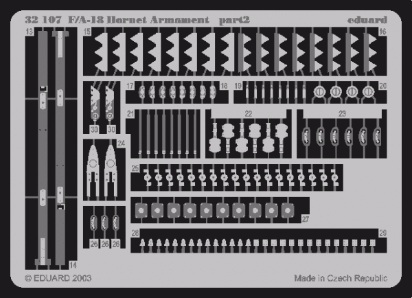 Eduard 32107 F-18 armament 1/32 ACADEMY