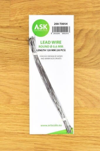 ASK T0054 Lead Wire  Round Ø 0,6 mm x 120 mm (20 pcs)