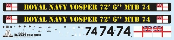 Italeri 5624 Vosper 74 Torpedo Boat with crew (7 FIGURES &amp; ACCESSORIES INCLUDED) 1/35