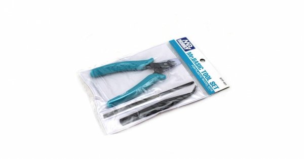 Mr.Hobby BTF-001 Mr. Basic Tool Set - pliers file (needle) tweezers / zestaw narzędzi cążki pilnik pęseta