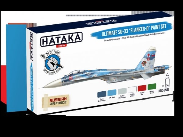 Hataka Hobby HTK-BS83 Ultimate Su-33 &quot;Flanker-D&quot; Paint Set (6x17ml)