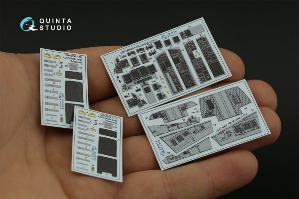 Quinta Studio QD48426 F-15E 3D-Printed coloured Interior on decal paper (Academy) 1/48