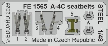 Eduard FE1565 A-4C seatbelts STEEL for HOBBY BOSS 1/48