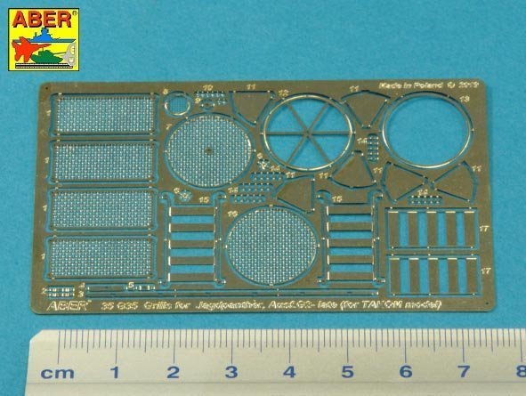 Aber 35G35 Grilles for Panther, Ausf.G; Jagdpanther, Ausf.G2 - Late Models for Takom 1/35