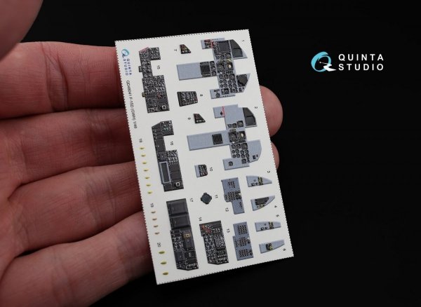 Quinta Studio QD48041 F-15D 3D-Printed &amp; coloured Interior on decal paper (for GWH kit) 1/48