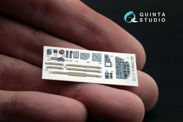 Quinta Studio QD72008 IL-2 Shturmovik 3D-Printed &amp; coloured Interior on decal paper (for Tamiya kit) 1/72