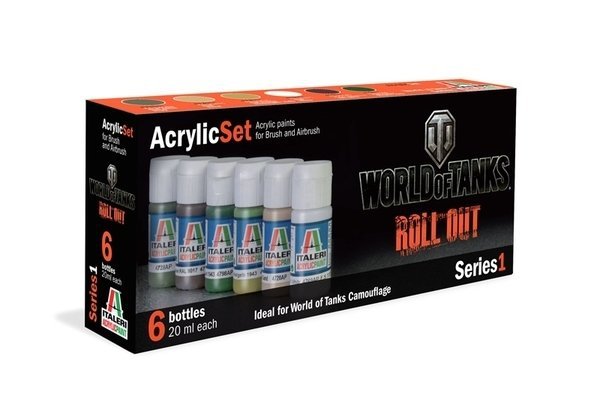 Italeri  446AP World of Tanks Roll Out Acrylic Set Series 1 Set 6x20ml 