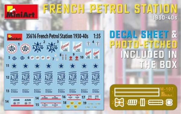 MiniArt 35616 FRENCH PETROL STATION 1930-40S 1/35