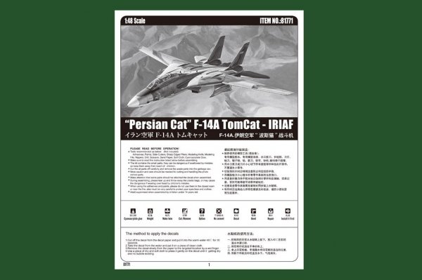 Hobby Boss 81771 IRIAF Persian Cat F-14A Tomcat 1/48