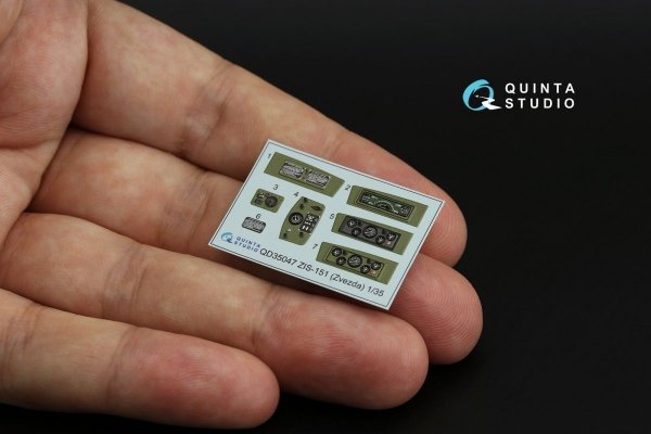 Quinta Studio QD35047 ZiS-151 3D-Printed &amp; coloured Interior on decal paper (Zvezda) 1/35