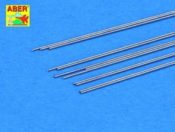 Aber SR04 Steel round rods fi 0,4mm length 250mm x12 pcs.