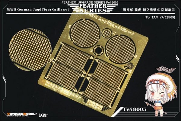 Voyager Model FE48003 WWII German JagdTiger Grills set (For TAMIYA 32569) 1/48