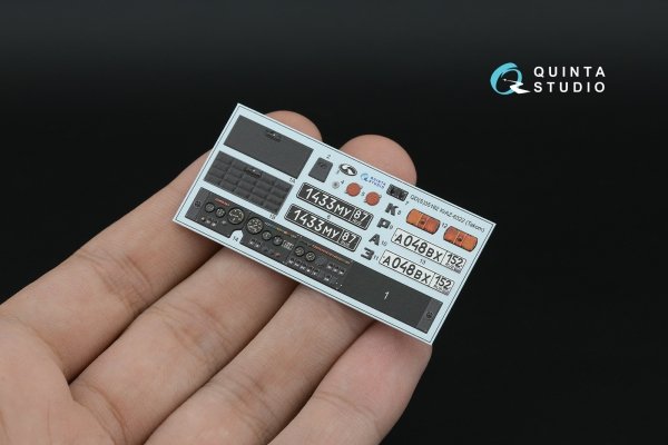 Quinta Studio QDS-35162 KrAZ-6322 3D-Printed &amp; coloured Interior on decal paper (Takom) (Small version) 1/35