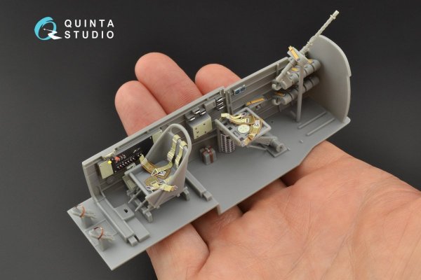 Quinta Studio QD32091 Ju 87A 3D-Printed &amp; coloured Interior on decal paper (Trumpeter) 1/32