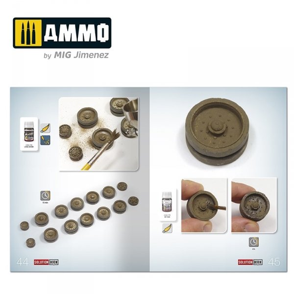 AMMO of Mig Jimenez 6603 SOLUTION BOOK 20 - How to Paint WWII Soviet Winter Vehicles (English, Spanish, Francais, Deutsch)