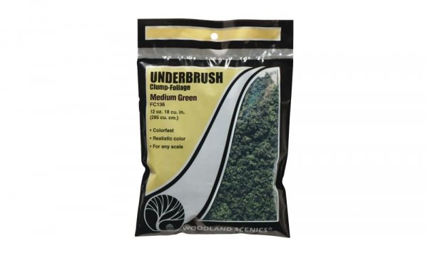 Woodland Scenics WFC136 Medium Green Underbrush (412cm3)