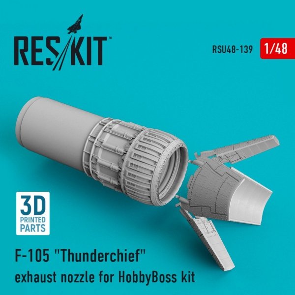 RESKIT RSU48-0139 F-105 &quot;THUNDERCHIEF&quot; EXHAUST NOZZLE FOR HOBBYBOSS KIT 1/48