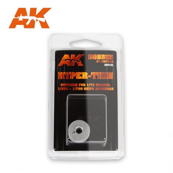 AK Interactive AK9135 ELASTIC RIGGING BOBBIN HYPER-THIN 0,030 mm