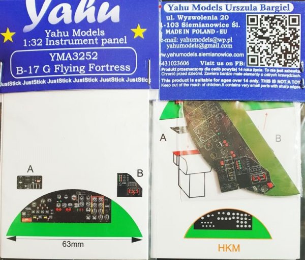 Yahu YMA3252 B-17 G Flying Fortress for HK Models 1/32