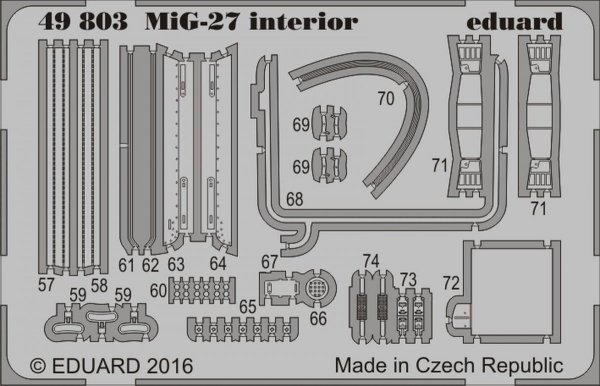 Eduard 49803 MiG-27 interior TRUMPETER 1/48
