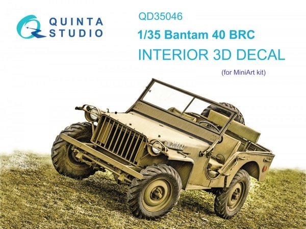 Quinta Studio QD35046 Bantam 40 BRC 3D-Printed &amp; coloured Interior on decal paper ( Mini Art ) 1/35