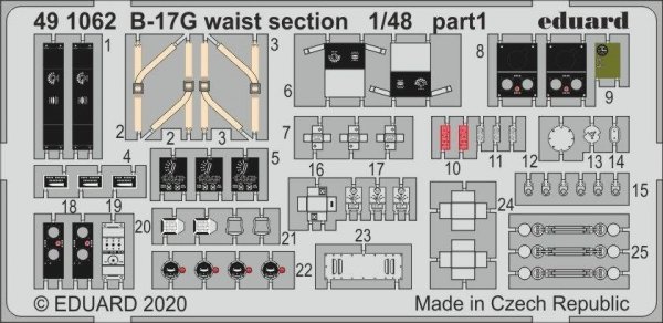 Eduard 491062 B-17G waist section 1/48 HK MODELS