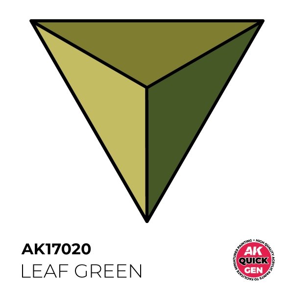 AK Interactive AK17020 LEAF GREEN – QUICK GEN COLOR 18ml
