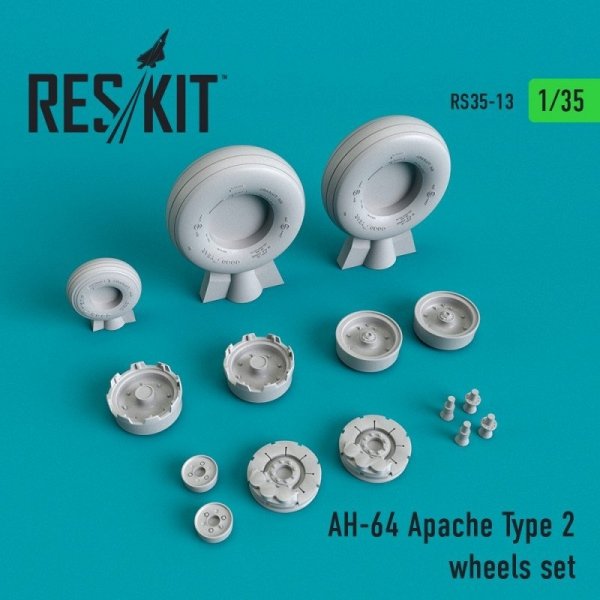 RESKIT RS35-0013 AH-64 Apache Type 2 wheels set 1/35