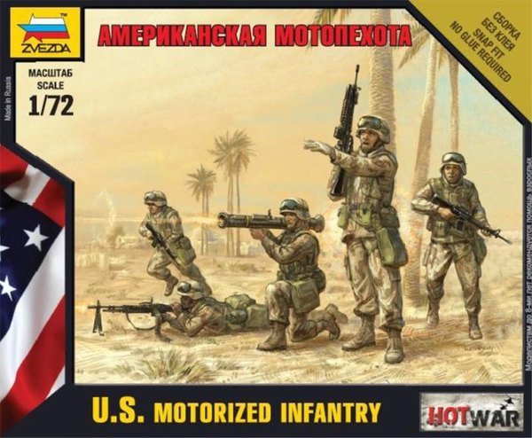  Zvezda 7407 U.S. Motorized Infantry 1/72