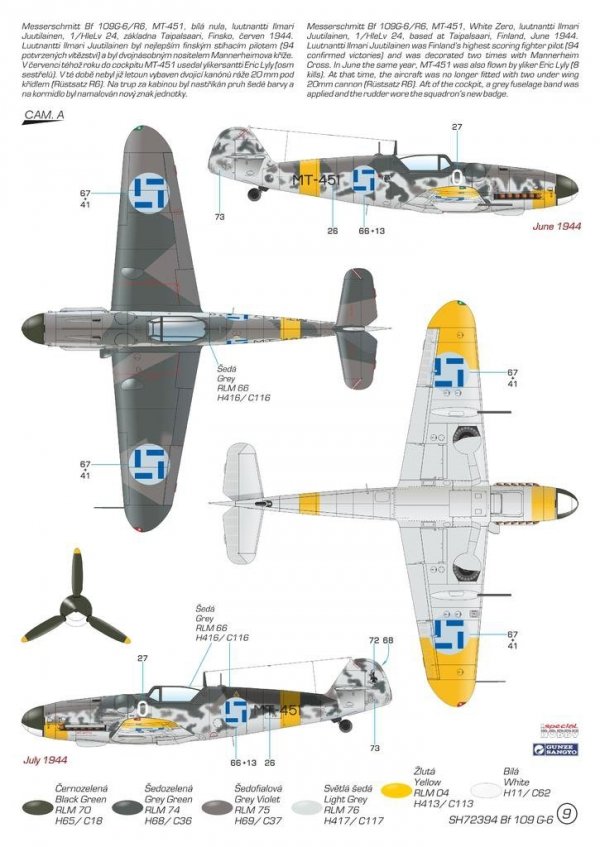 Special Hobby 72394 Messerschmitt BF-109G-6 'Mersu over Finland' 1/72