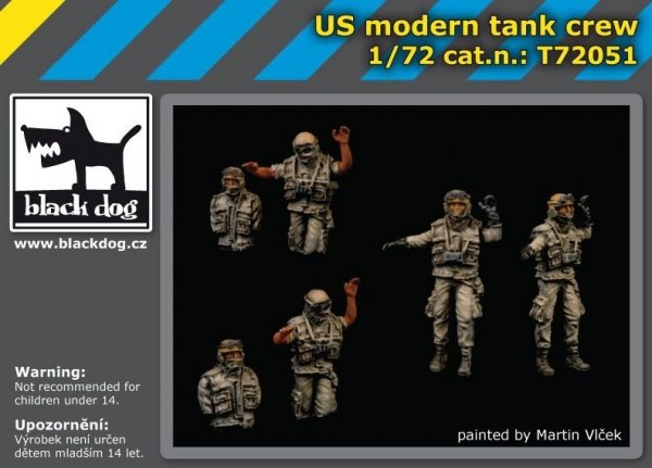 Black Dog T72051 Us modern tank crew 1/72