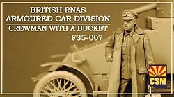 Copper State Models F35-007 British RNAS Armoured Car Division Crewman with a bucket 1/35