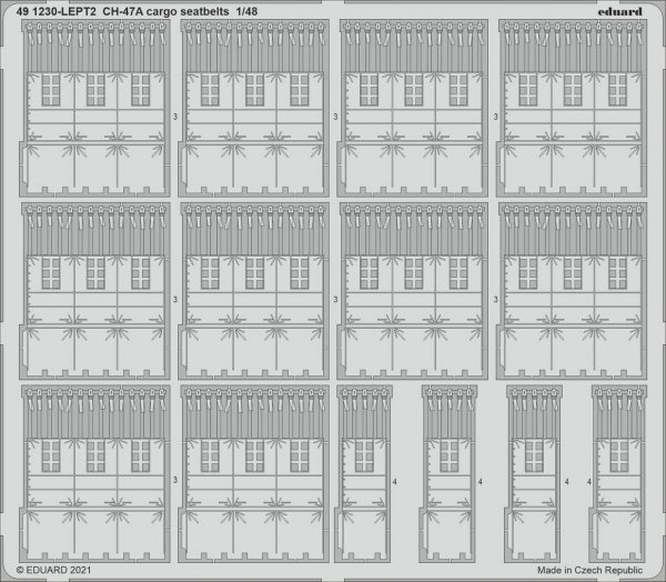 Eduard 491230 CH-47A cargo seatbelts HOBBY BOSS 1/48