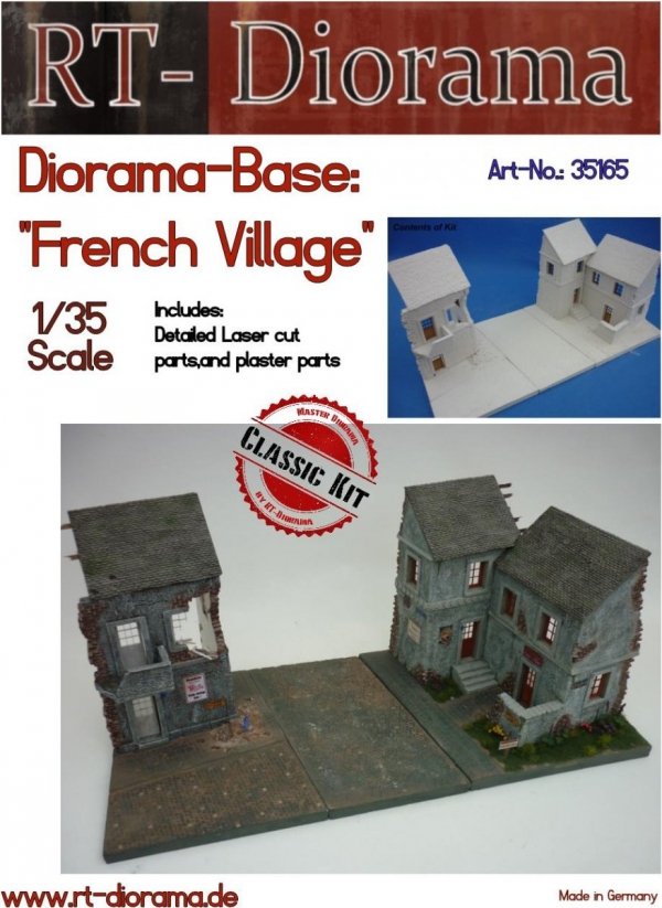 RT-Diorama 35165 Diorama-Base: &quot;French Village&quot; 1/35