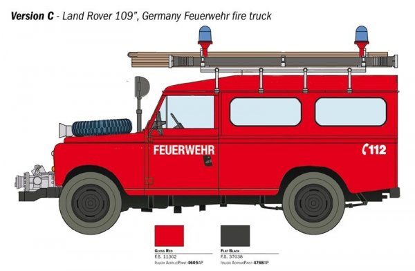 Italeri 3660 LAND ROVER FIRE TRUCK 1/24