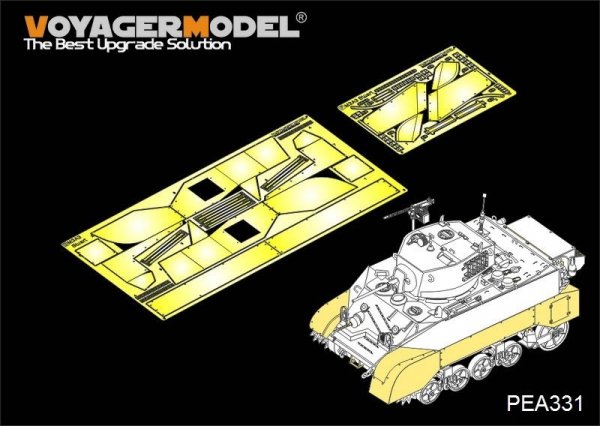 Voyager Model PEA331 WWII US M3A3 Stuart Fenders/Side skirts (FOR AFV CLUB KIT) 1/35