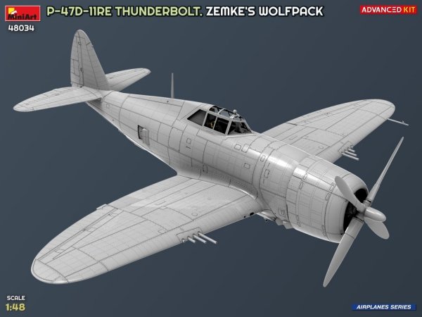 MiniArt 48034 P-47D-11RE Thunderbolt. Zemke's Wolfpack.  Advanced Kit  1/48