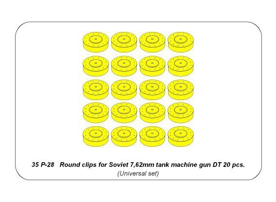 Aber 35P-28 Round clips for Soviet 7,62mm czkm DTZ