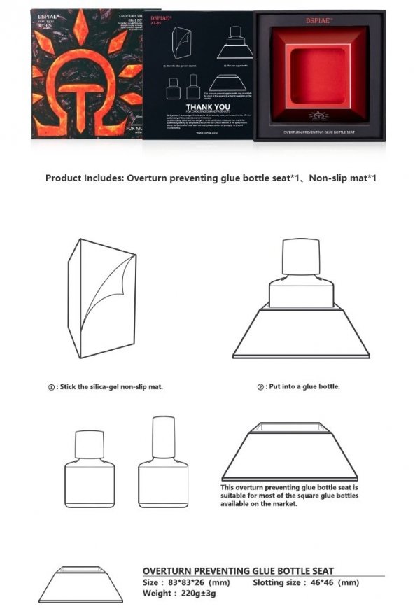 DSPIAE AT-BS Overturn Preventing Glue Bottle Seat / Podstawka pod butelki
