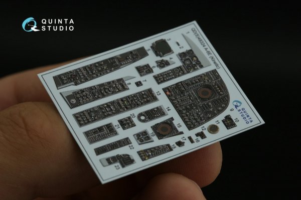 Quinta Studio QDS-48324 A-6E 3D-Printed coloured Interior on decal paper (Kinetic) (Small version) 1/48
