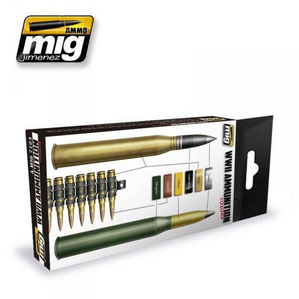 AMMO Mig 7124 WWII AMMUNITION COLORS 6x17ml